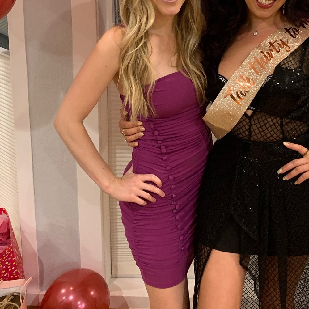 Leith purple mini dress